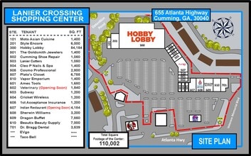 655 Atlanta Hwy, Cumming, GA for lease Site Plan- Image 1 of 1