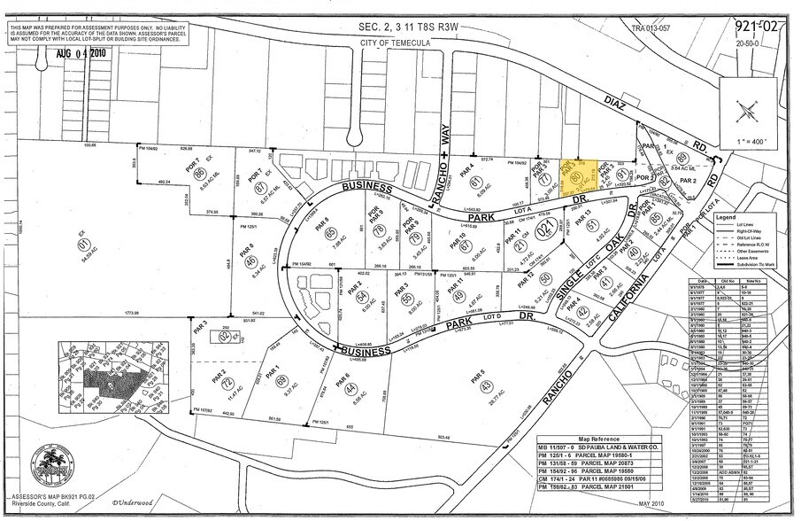 43475 Business Park Dr, Temecula, CA for sale - Plat Map - Image 1 of 1
