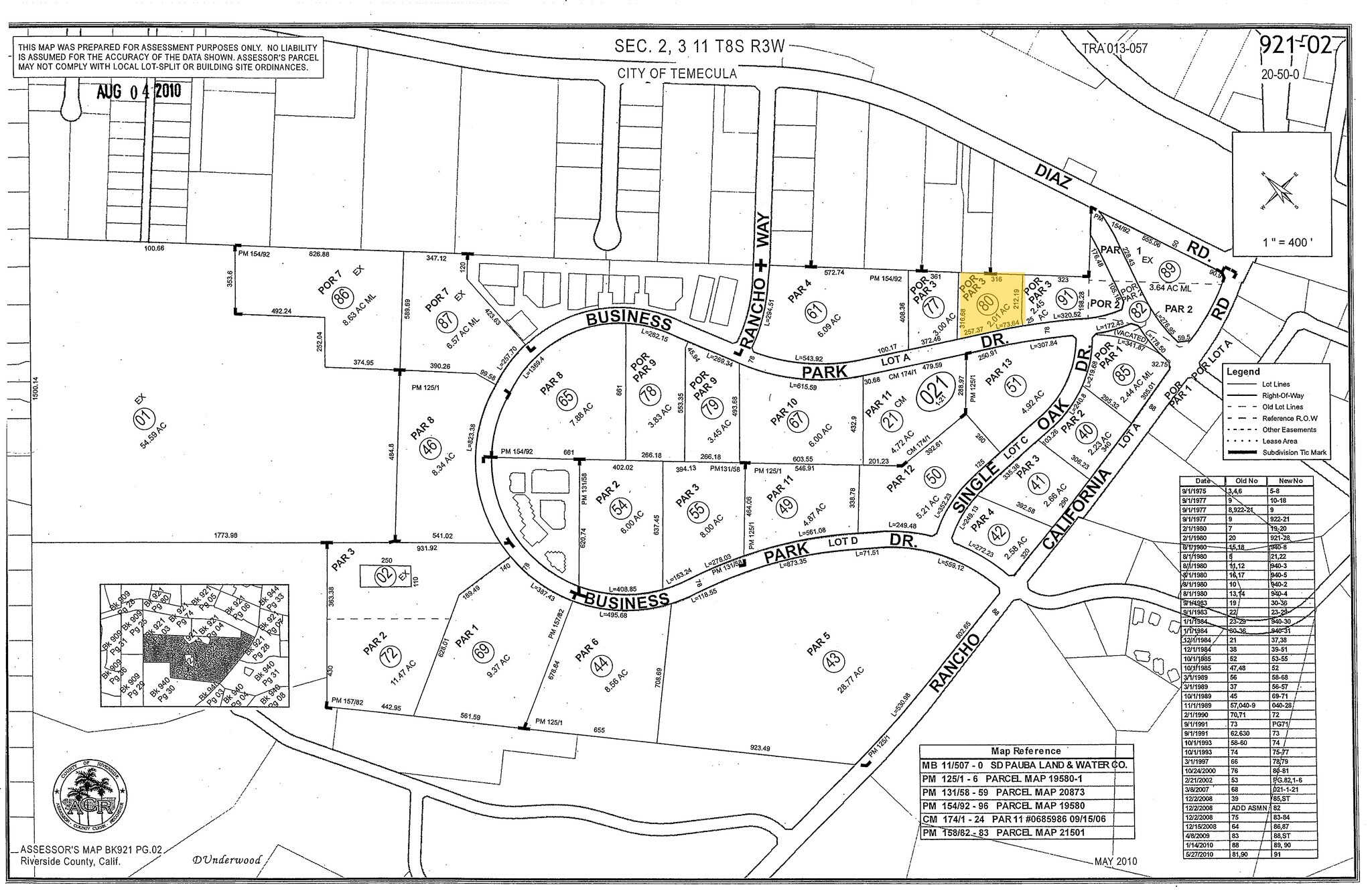 43475 Business Park Dr, Temecula, CA for sale Plat Map- Image 1 of 1