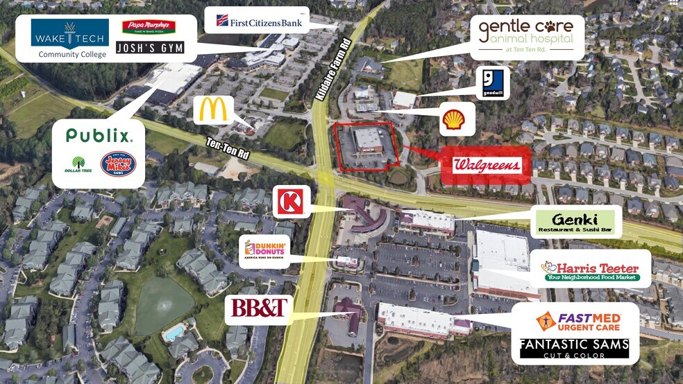 3441 Kildaire Farm Rd, Cary, NC for sale - Aerial - Image 1 of 1