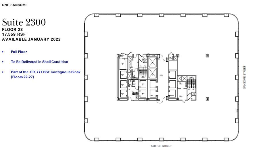 1 Sansome St, San Francisco, CA for lease Floor Plan- Image 1 of 1