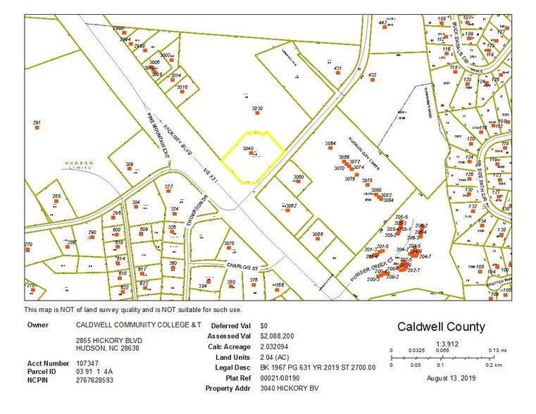 3040 Hickory Blvd, Hudson, NC for sale - Plat Map - Image 1 of 1
