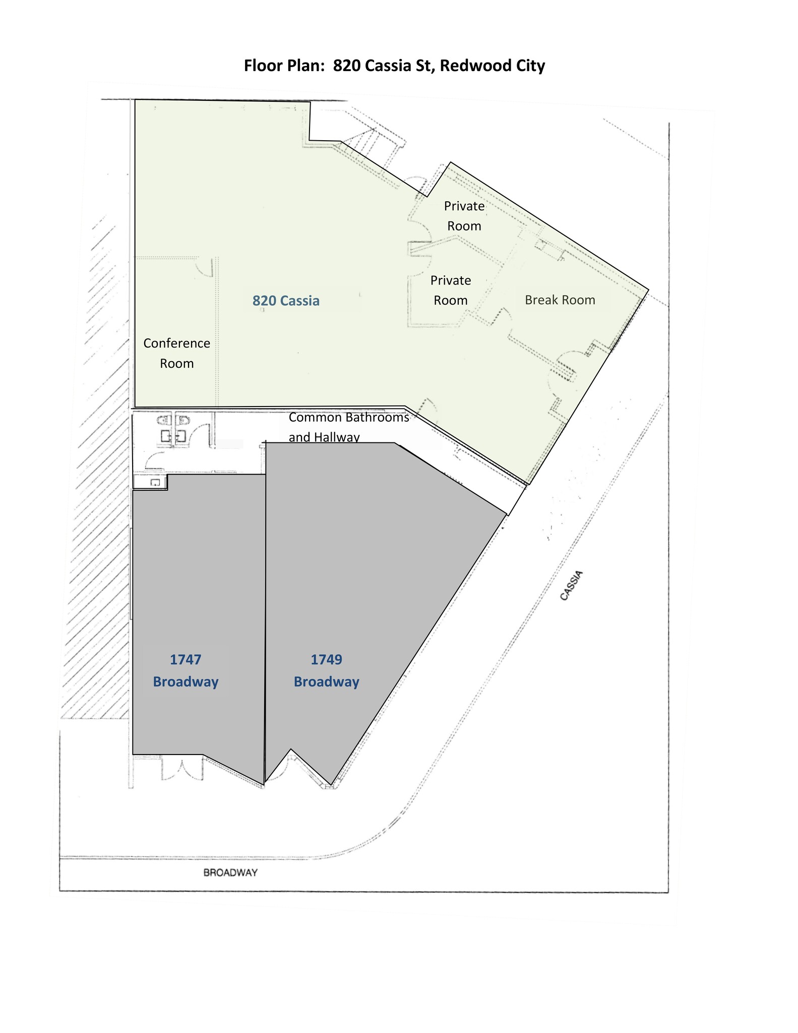 820-822 Cassia St, Redwood City, CA for lease Site Plan- Image 1 of 14