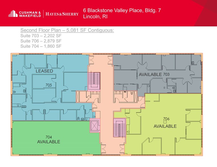 6 Blackstone Valley Pl, Lincoln, RI for lease - Site Plan - Image 3 of 3