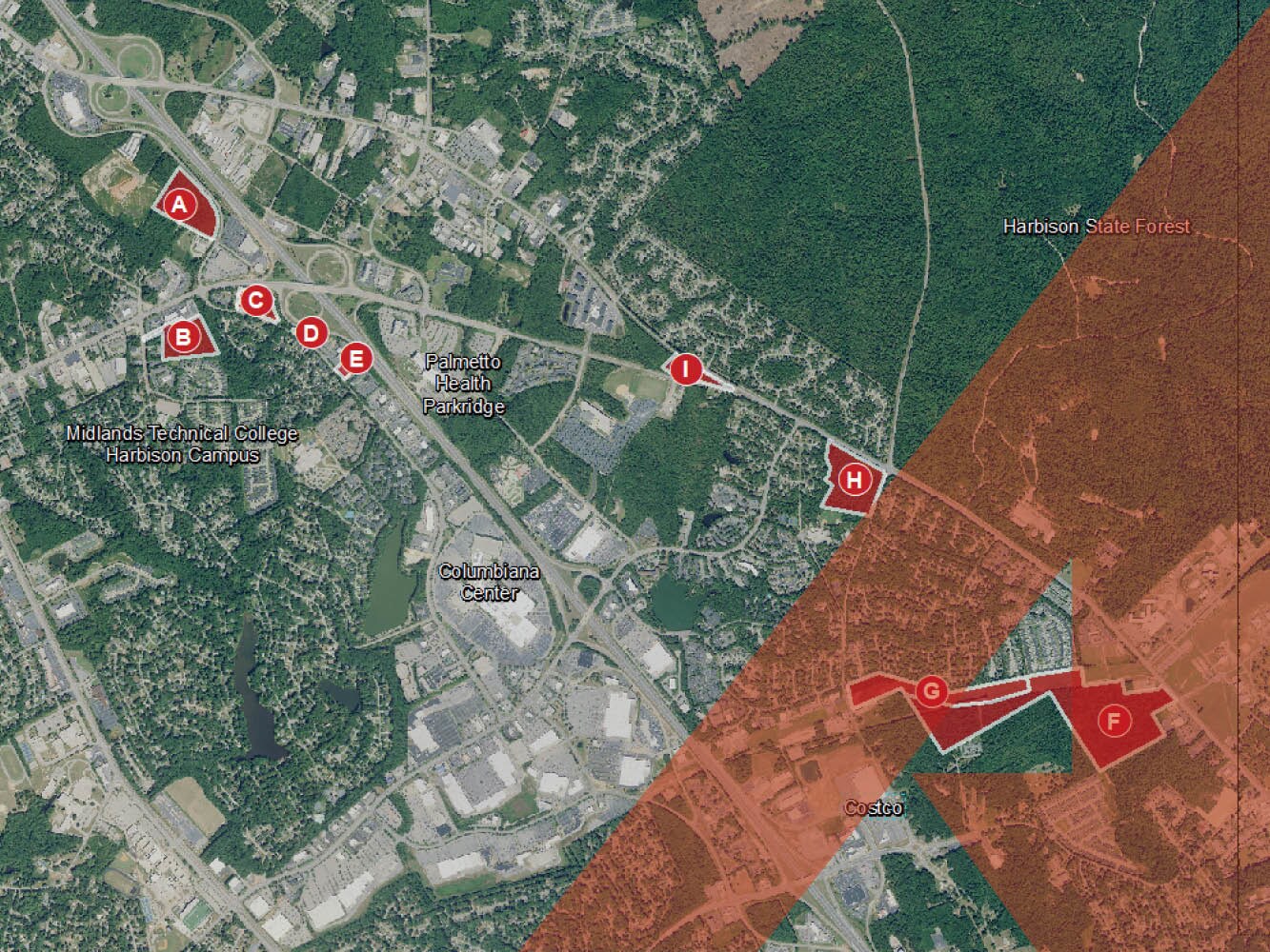 Piney Woods Rd, Columbia, SC for sale Aerial- Image 1 of 3