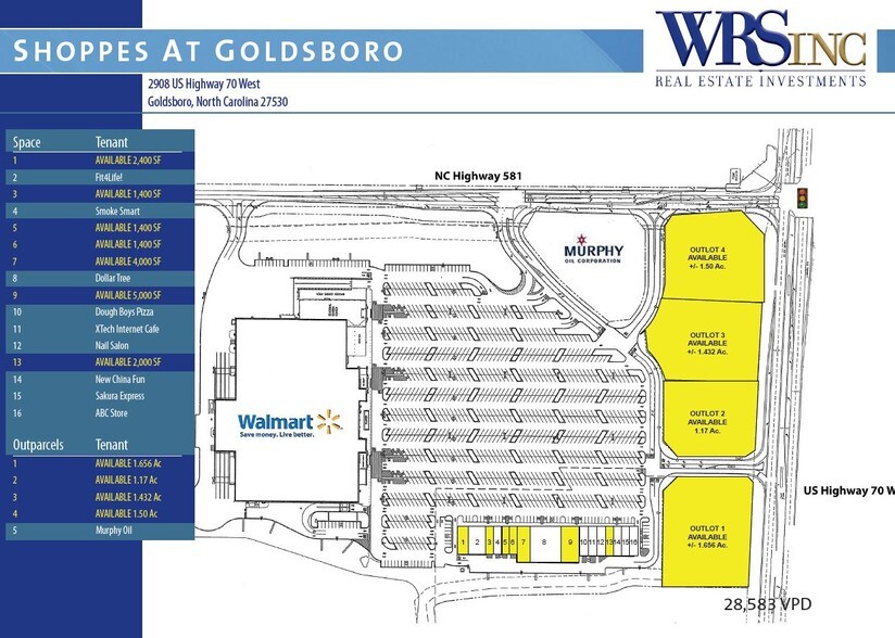 2910 W US Hwy 70, Goldsboro, NC for sale - Primary Photo - Image 1 of 1