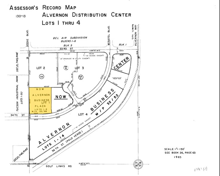 3865 E 34th St, Tucson, AZ for lease - Plat Map - Image 2 of 10