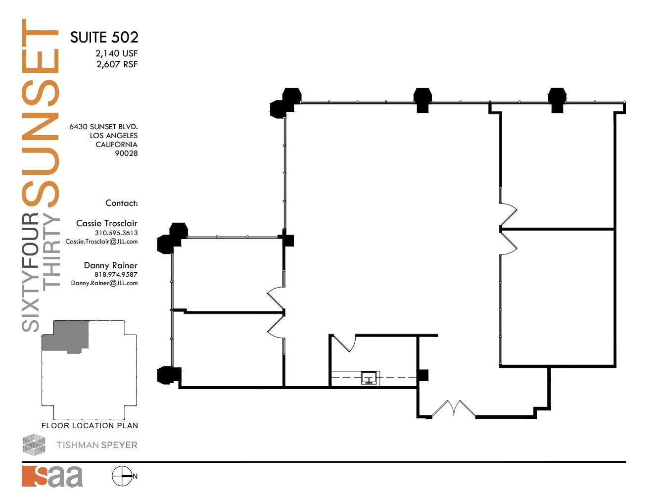 6430 W Sunset Blvd, Los Angeles, CA for lease Floor Plan- Image 1 of 1
