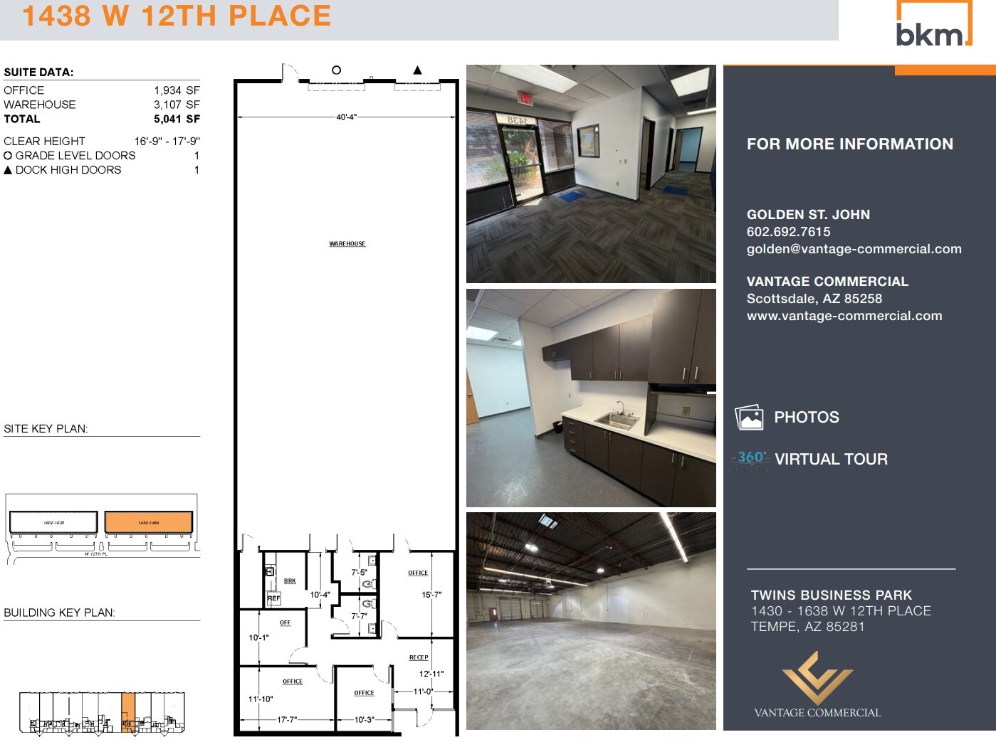 1430-1454 W 12th Pl, Tempe, AZ for lease Floor Plan- Image 1 of 13