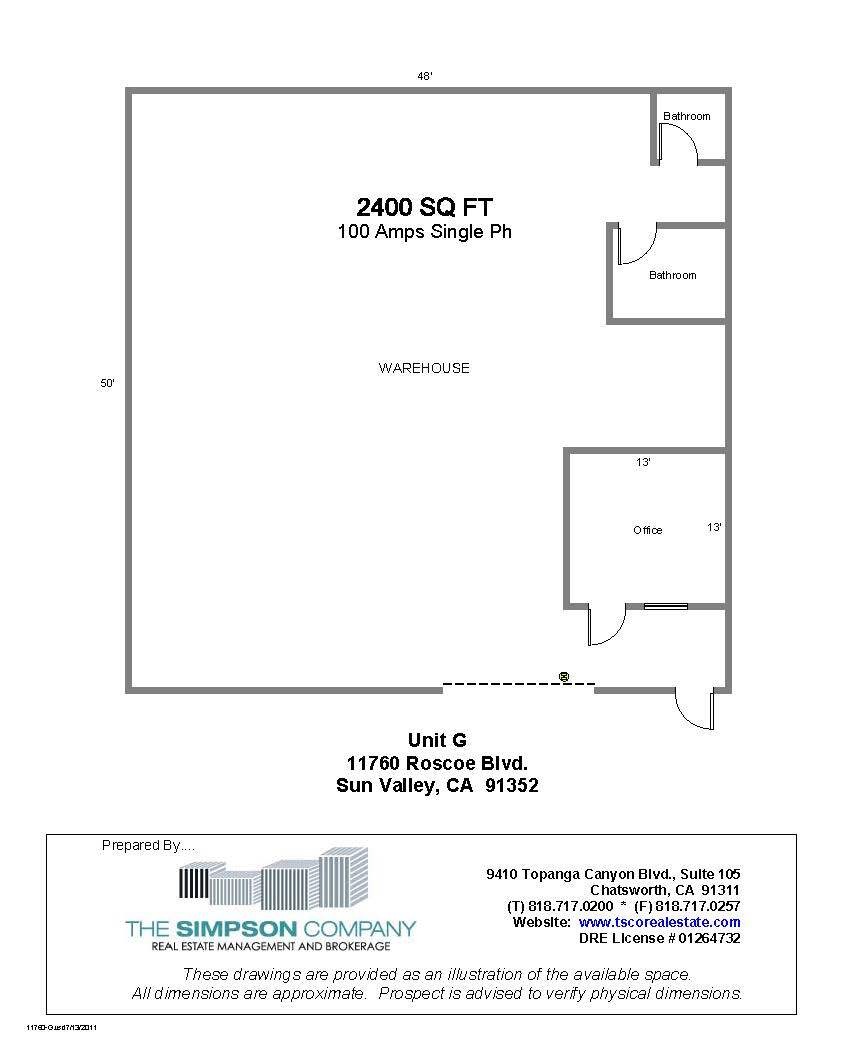 11750-11754 Roscoe Blvd, Sun Valley, CA for lease Floor Plan- Image 1 of 1