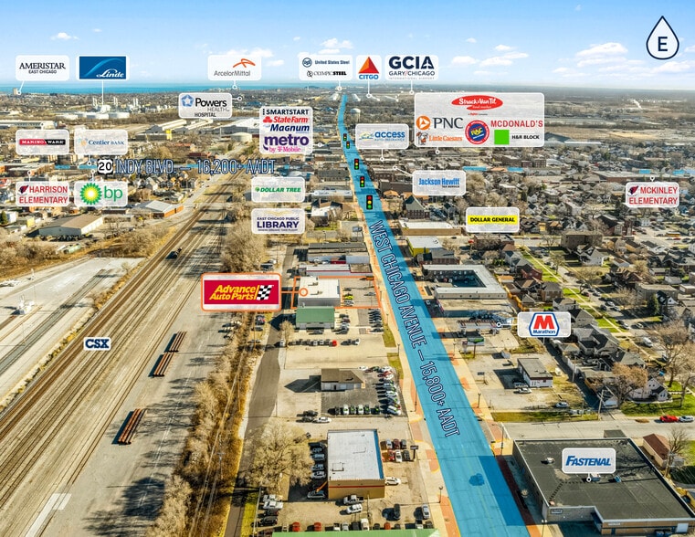 1200 W Chicago Ave, East Chicago, IN for sale - Aerial - Image 2 of 5