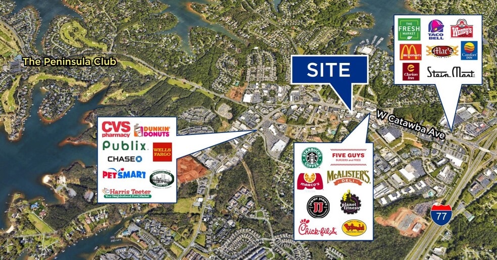 19824 W Catawba Ave, Cornelius, NC for lease - Aerial - Image 3 of 3