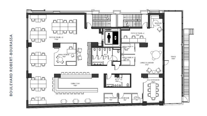 1211-1235 Boul Robert-Bourassa, Montréal, QC H3B 0C3 - Unit 1211 -  - Floor Plan - Image 1 of 1