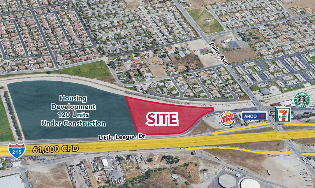 9.21 acres at Palm Avenue & I-215 on Little League Drive, San Bernardino, CA for sale Primary Photo- Image 1 of 1