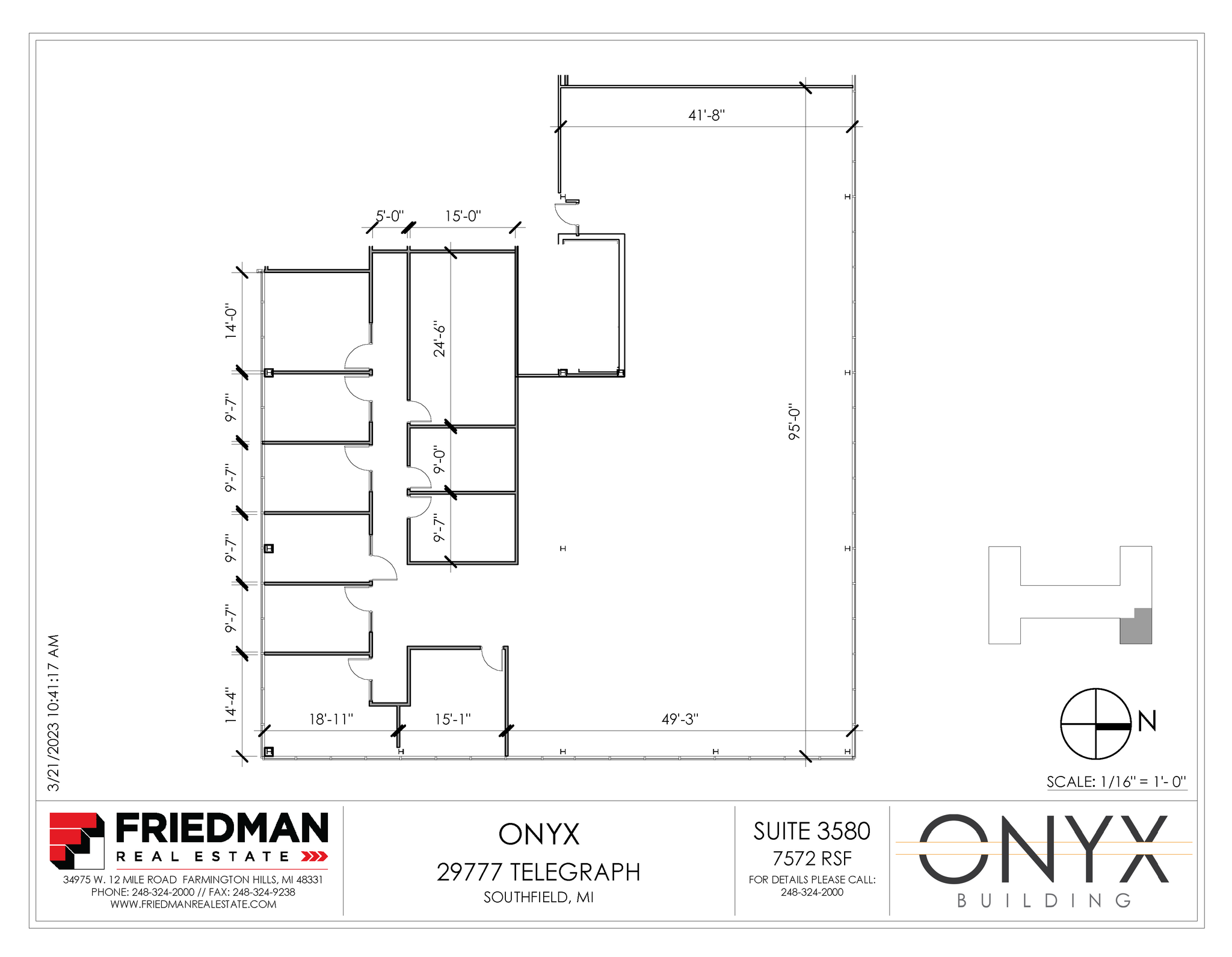 29777 Telegraph Rd, Southfield, MI for lease Floor Plan- Image 1 of 2