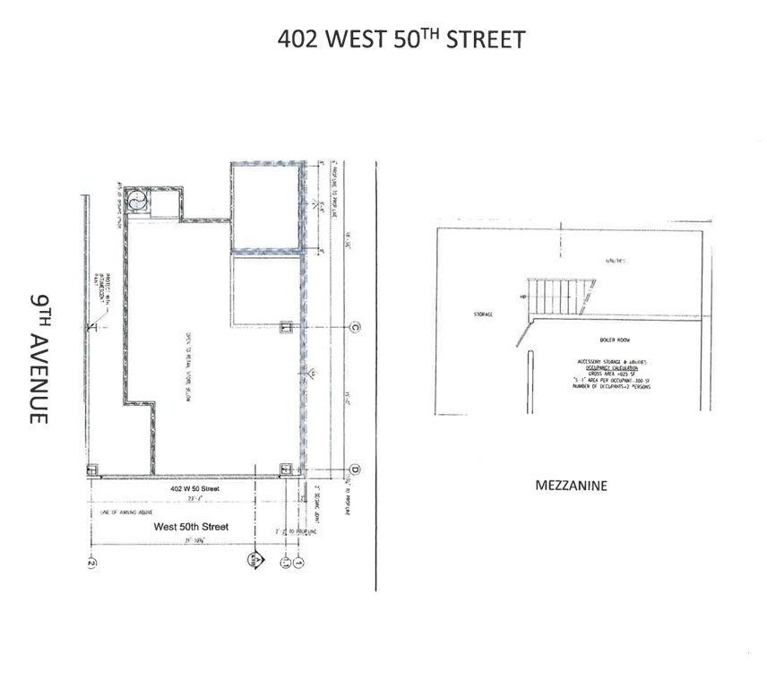 402 W 50th St, New York, NY for lease Floor Plan- Image 1 of 4