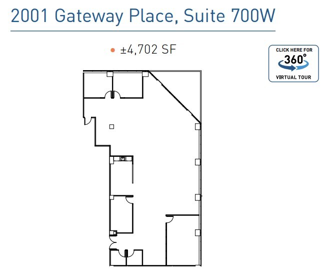 2001 Gateway Pl, San Jose, CA for lease Floor Plan- Image 1 of 1