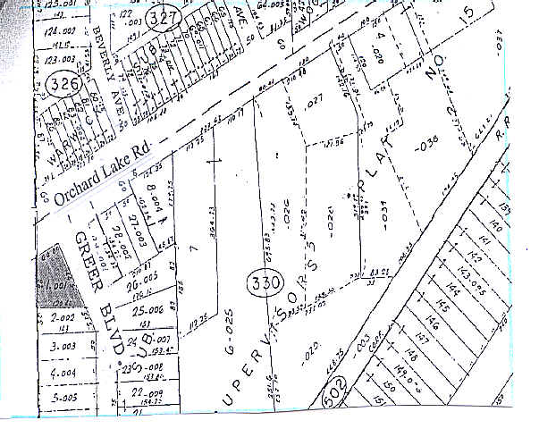 2705 Orchard Lake Rd, Sylvan Lake, MI for lease - Plat Map - Image 2 of 2