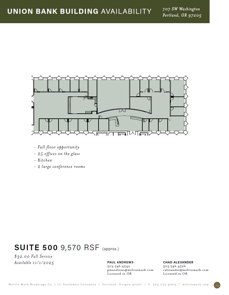 707 SW Washington St, Portland, OR for lease Floor Plan- Image 1 of 1