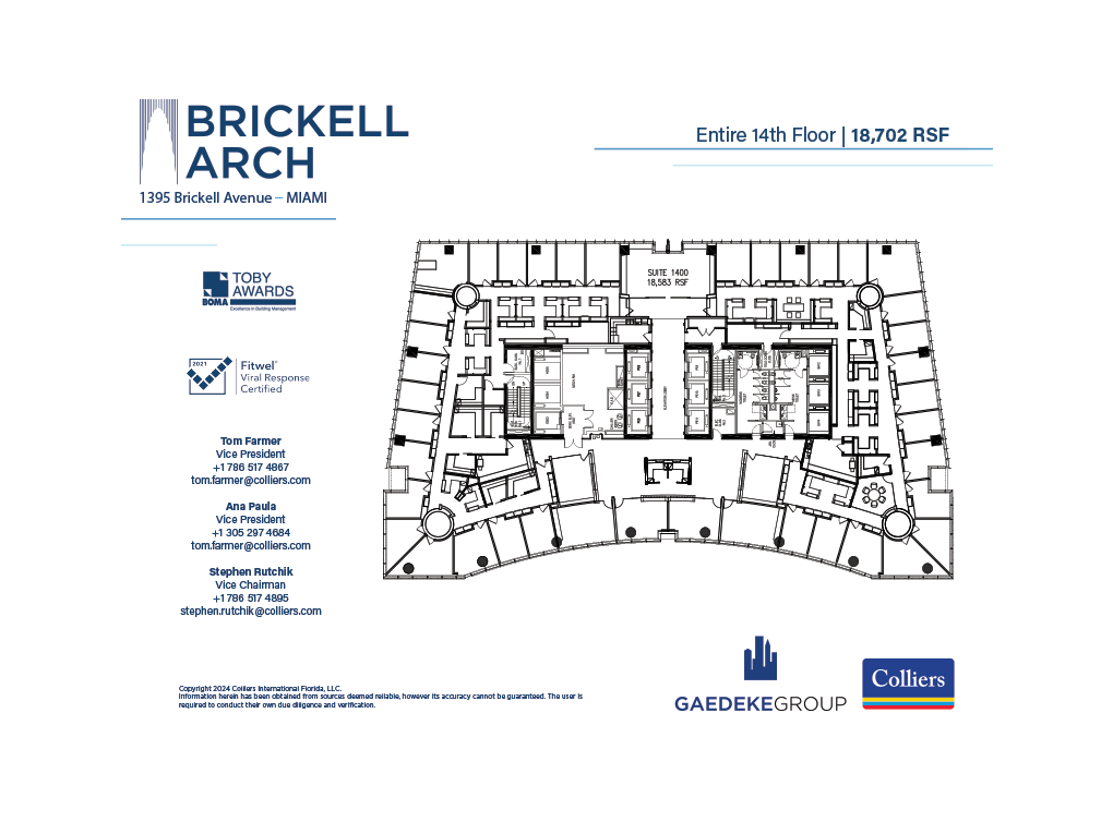 1395 Brickell Ave, Miami, FL for lease Floor Plan- Image 1 of 1