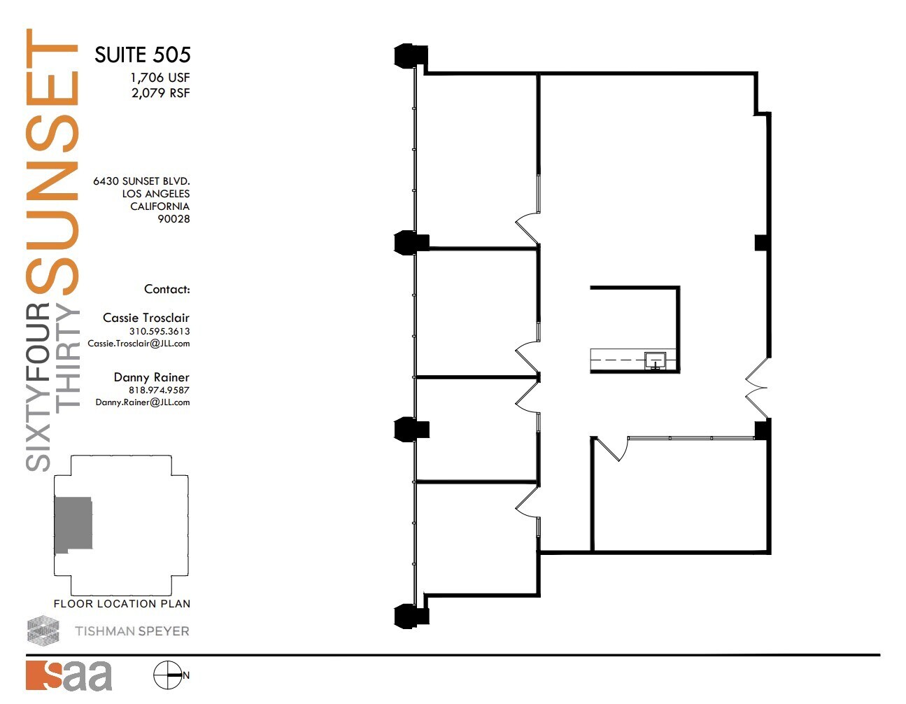 6430 W Sunset Blvd, Los Angeles, CA for lease Floor Plan- Image 1 of 1