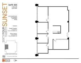 6430 W Sunset Blvd, Los Angeles, CA for lease Floor Plan- Image 1 of 1