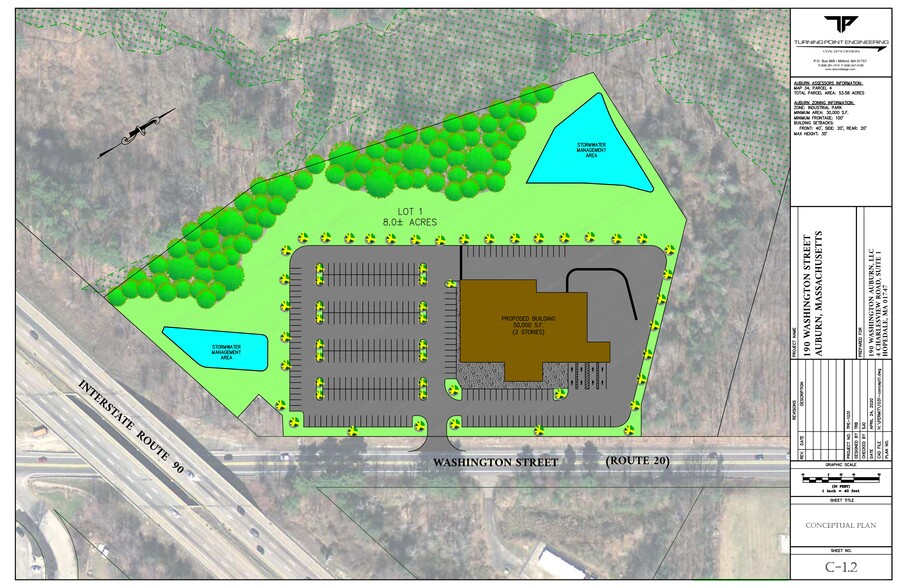 50 Washington, Auburn, MA for lease - Site Plan - Image 2 of 6