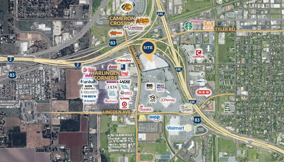 2020 S Expressway 83, Harlingen, TX for lease - Aerial - Image 3 of 9