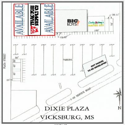 1800 S Frontage Rd, Vicksburg, MS for lease - Site Plan - Image 2 of 5