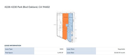 4226-4232 Park Blvd, Oakland, CA for lease Floor Plan- Image 1 of 1