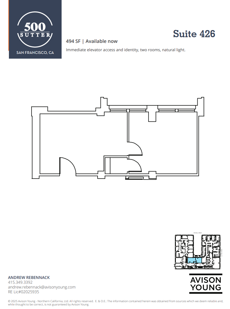 500 Sutter St, San Francisco, CA for lease Floor Plan- Image 1 of 1