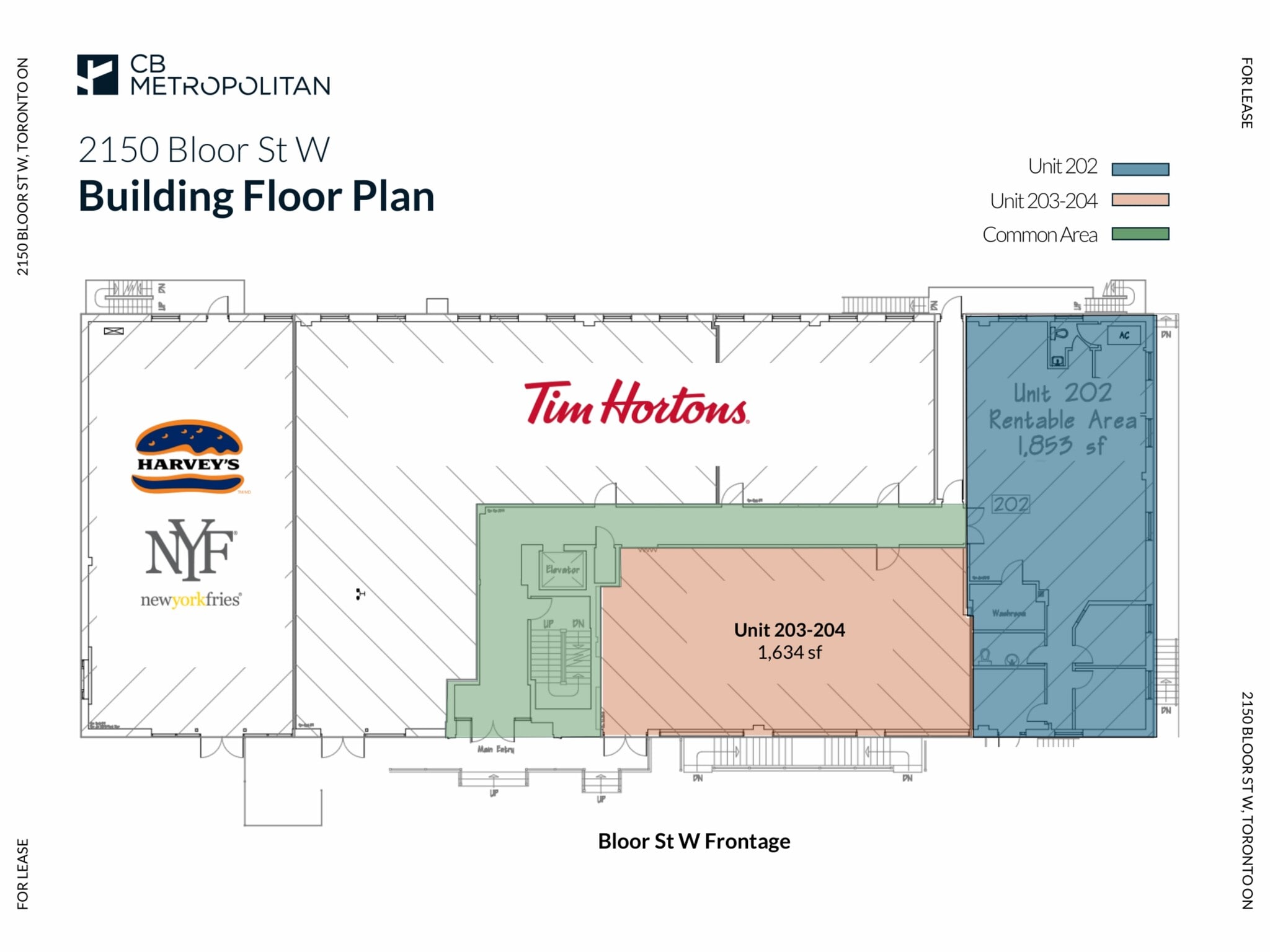 2150 Bloor St W, Toronto, ON for lease Floor Plan- Image 1 of 3