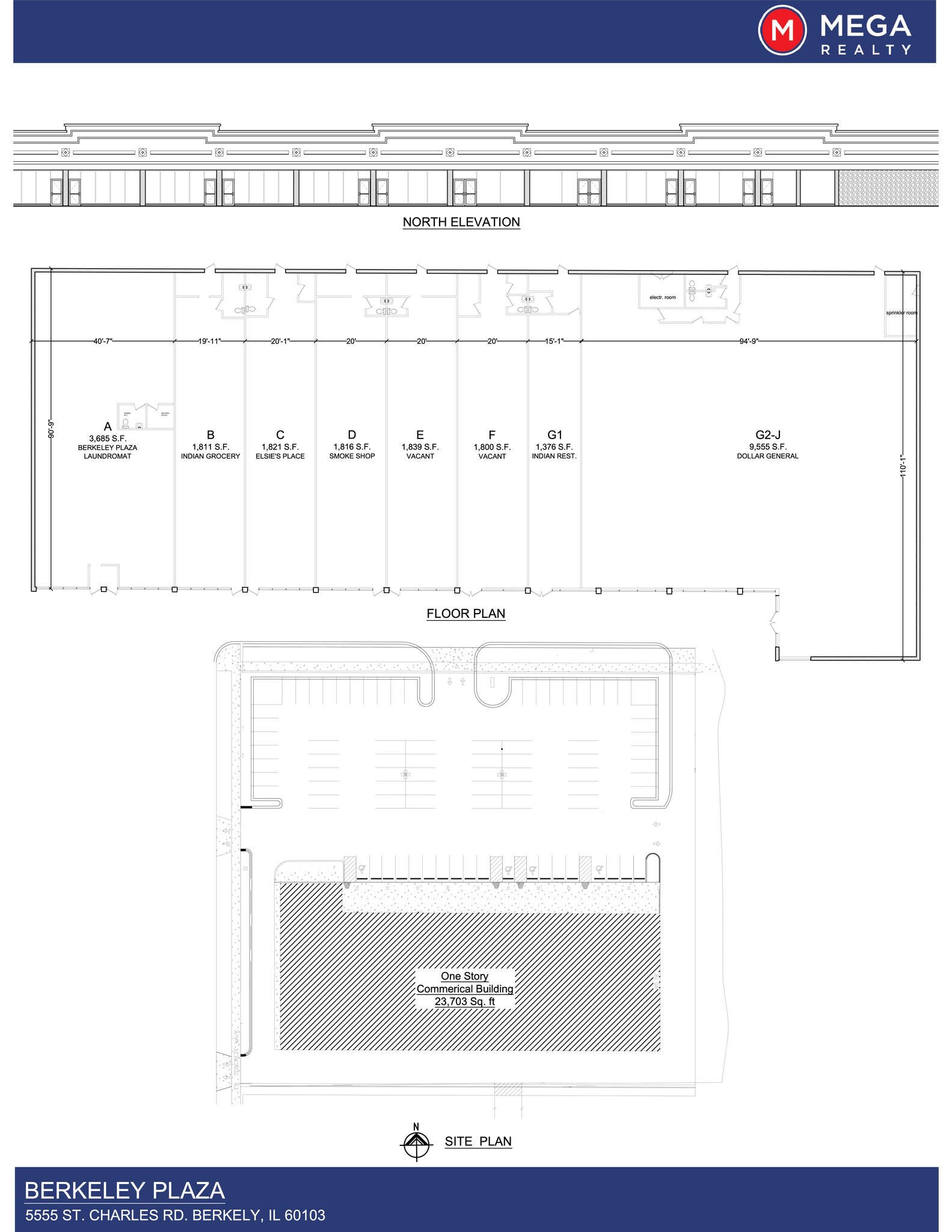 5555 St. Charles Rd, Berkeley, IL for lease Site Plan- Image 1 of 2