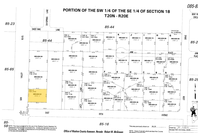5520 Sun Valley Blvd, Sun Valley, NV for sale - Plat Map - Image 2 of 2