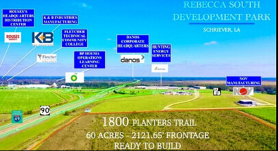 1800 Planters Trail, Schriever, LA - aerial  map view