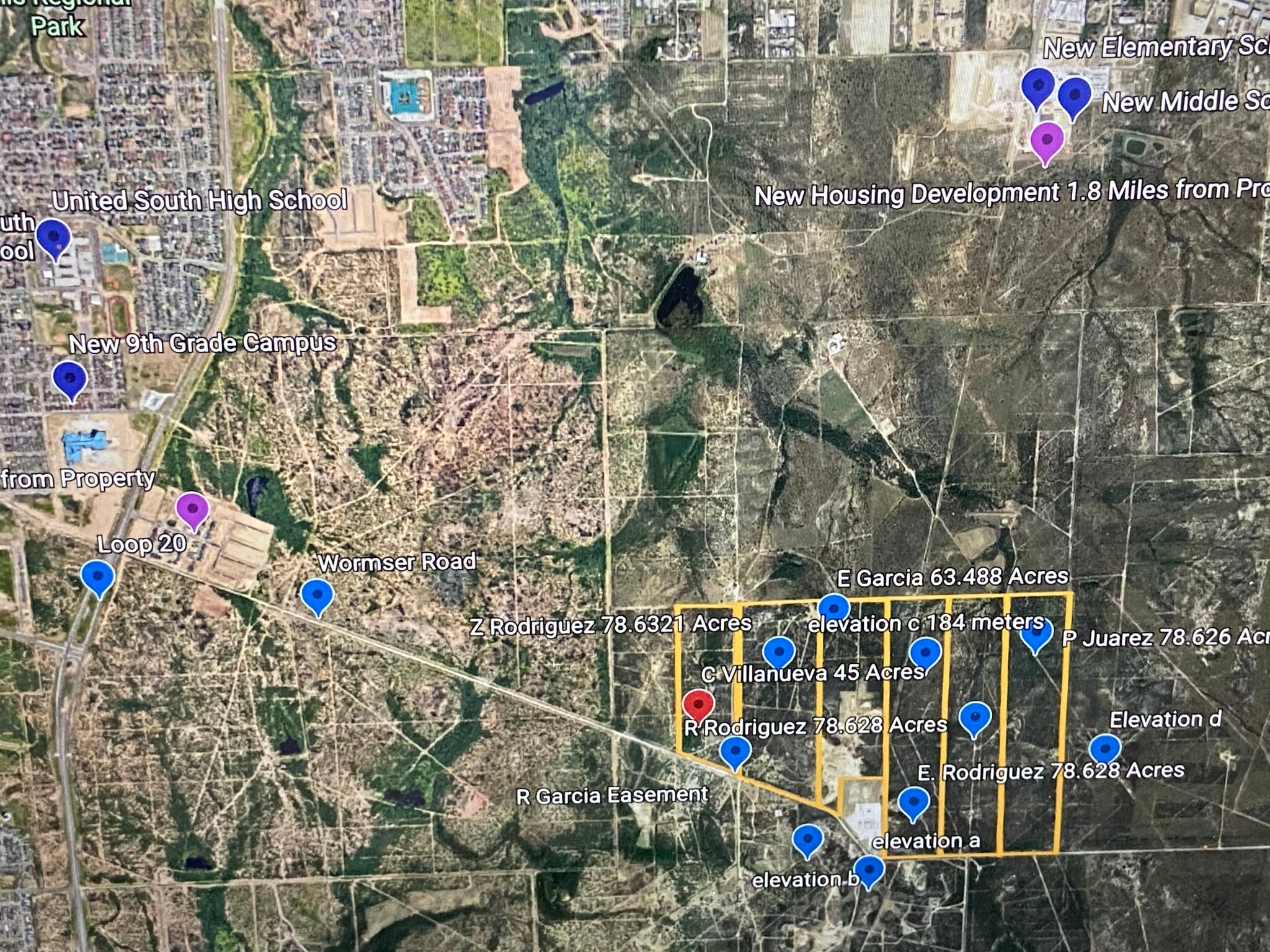 Wormser Rd, Laredo, TX for sale Aerial- Image 1 of 1