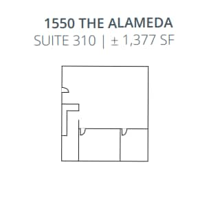 1520 The Alameda, San Jose, CA for lease Floor Plan- Image 1 of 1