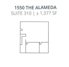 1520 The Alameda, San Jose, CA for lease Floor Plan- Image 1 of 1