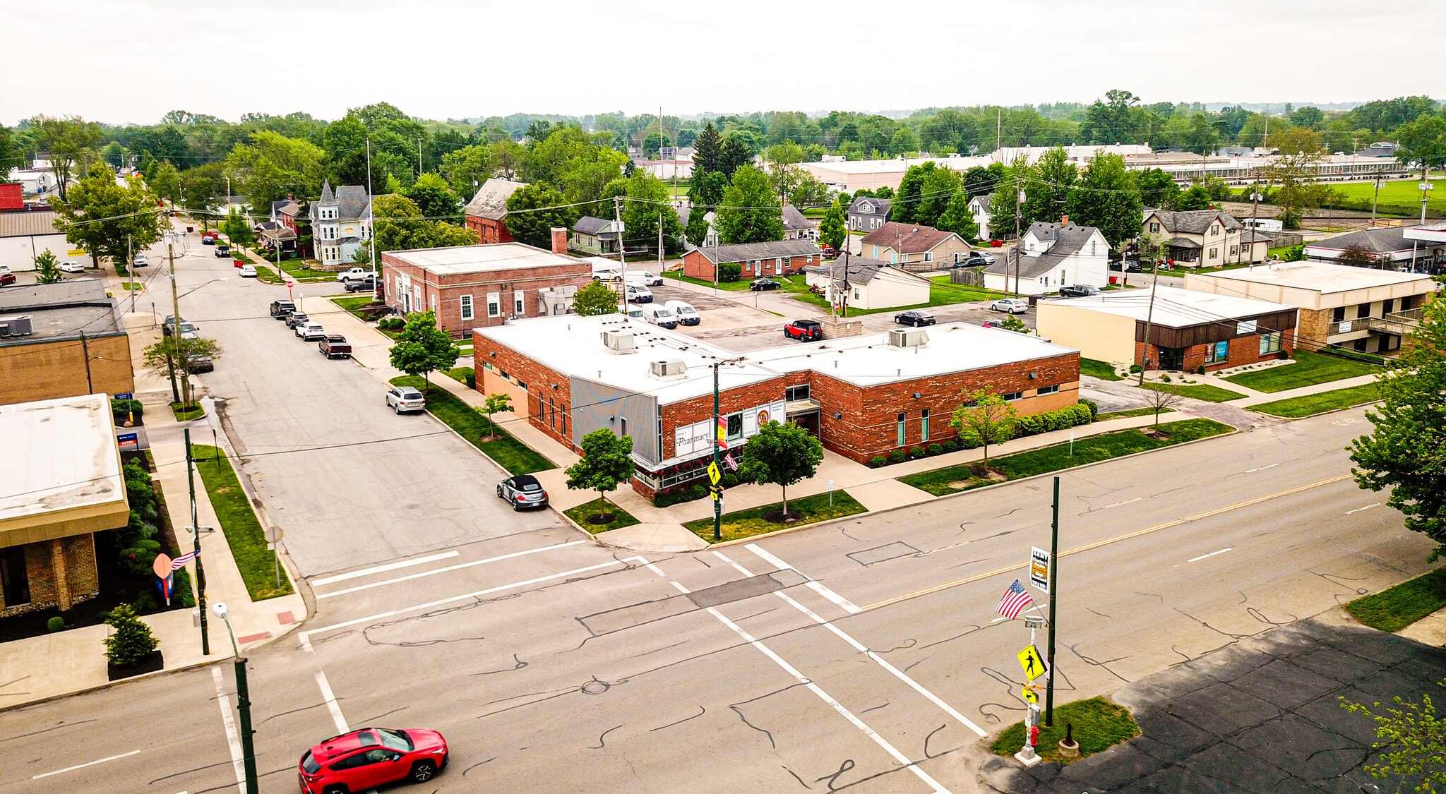 54 W High St, London, OH for sale Aerial- Image 1 of 6