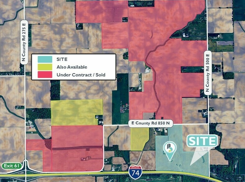 4623 E County Road 850 N, Pittsboro, IN for sale - Aerial - Image 1 of 2