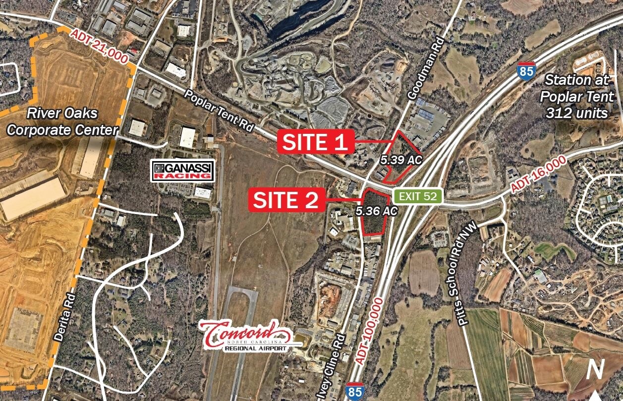 Poplar Tent Rd. And Ivey Cline Rd, Concord, NC 28026 Site 2 at Poplar