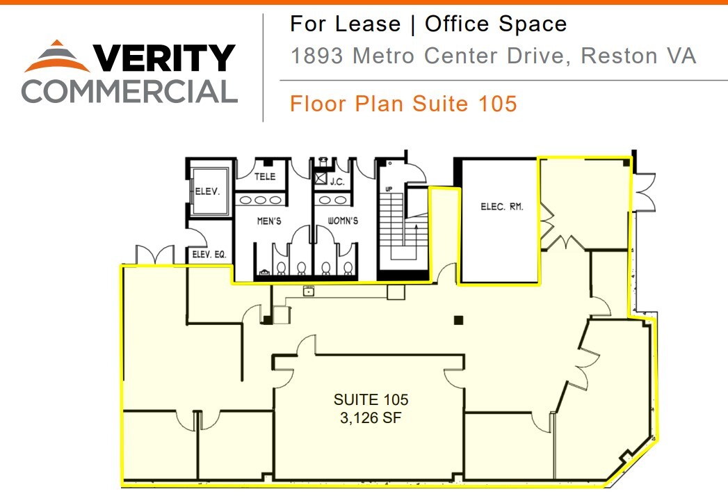 1893 Metro Center Dr, Reston, VA for lease Floor Plan- Image 1 of 1