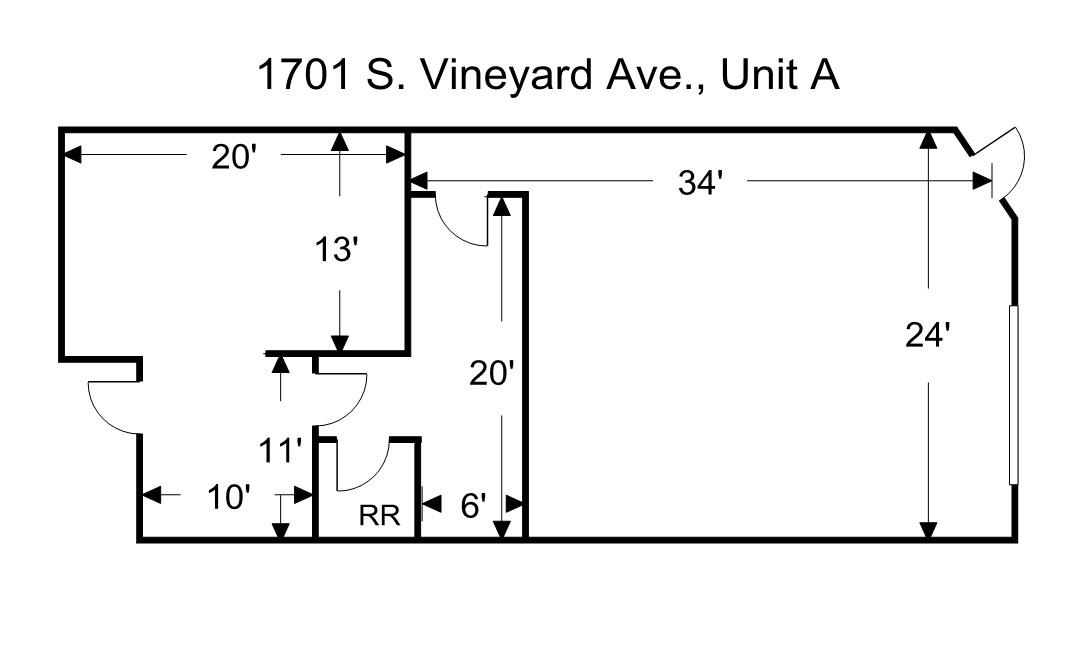 1701 S Vineyard Ave, Ontario, CA for lease Floor Plan- Image 1 of 12