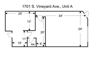 1701 S Vineyard Ave, Ontario, CA for lease Floor Plan- Image 1 of 12