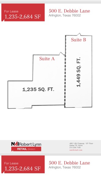 500 E Debbie Ln, Arlington, TX for sale - Floor Plan - Image 1 of 1