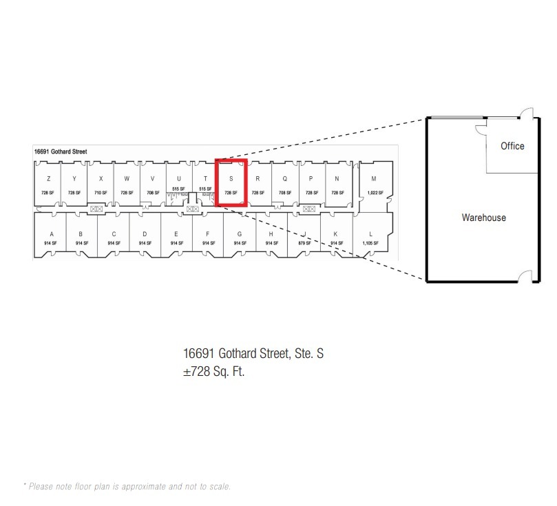 16691 Gothard St, Huntington Beach, CA for lease Floor Plan- Image 1 of 1