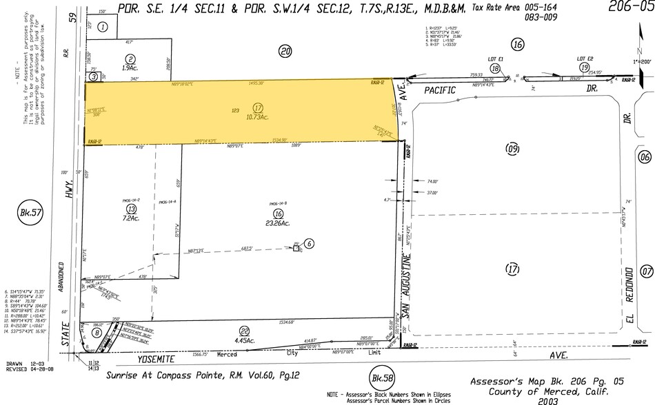 3622 N State Highway 59, Merced, CA for sale - Plat Map - Image 3 of 4