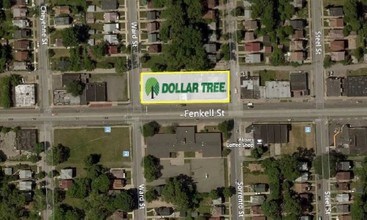 13018 Fenkell St, Detroit, MI - AERIAL  map view