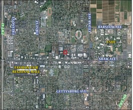 5070 N 6th St, Fresno, CA - aerial  map view