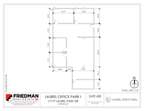 17177 N Laurel Park Dr, Livonia, MI for lease Floor Plan- Image 1 of 2